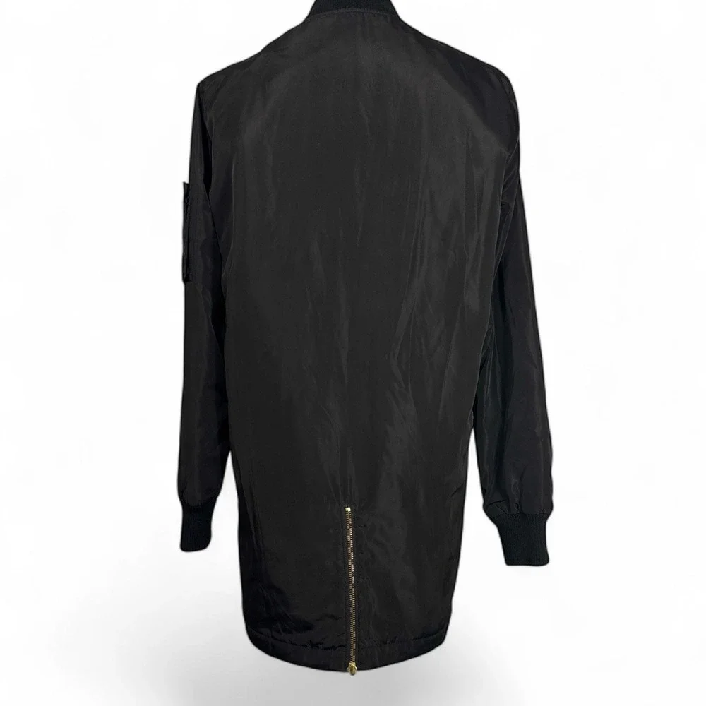 Moto‎ Black Orange Lightweight Bomber Jacket Womens Small